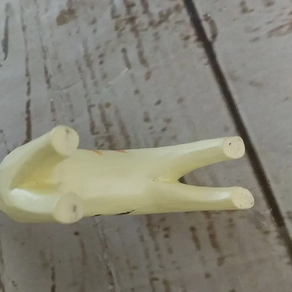 Yellow, Orange, and Black Long Tail Cat Jewelry/Ring Holder Figurine